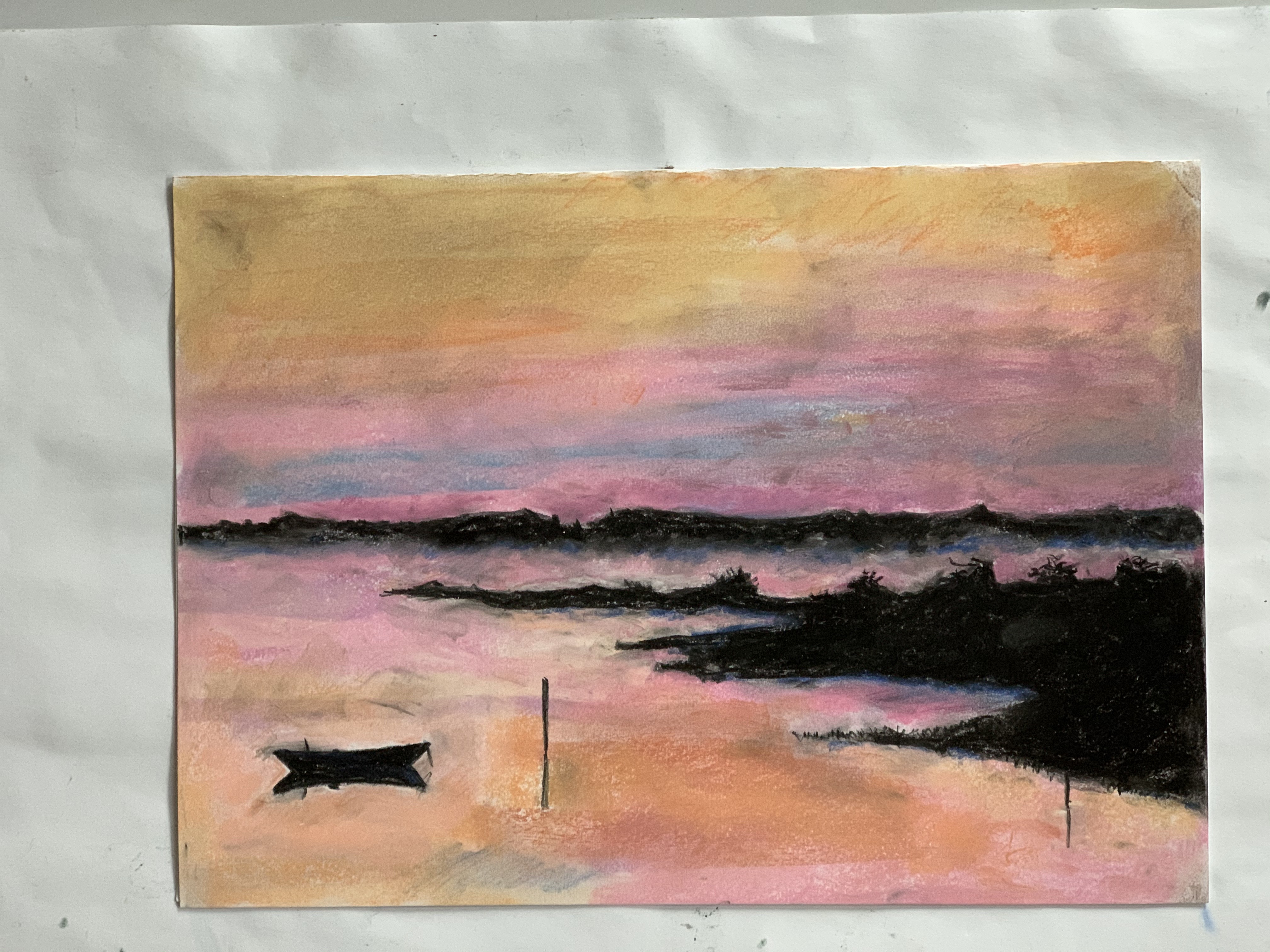 Abendstimmung mit Boot