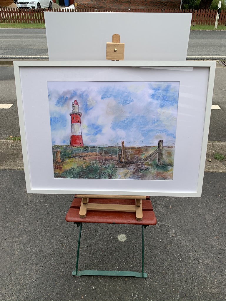 Leuchtturm an der Nordsee - Aquarell